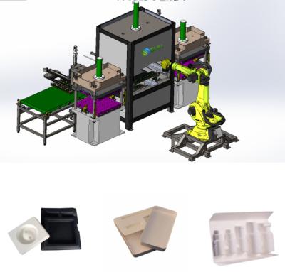 Chine Machine de fabrication de plaques jetables de canne à sucre Bagasse Machine de moulage de pâte à papier 200 kW à vendre