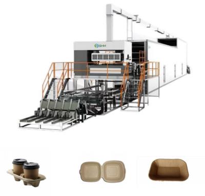 China Máquina para hacer bandejas de papel de fibra moldeada de manzana personalizada totalmente automática en venta