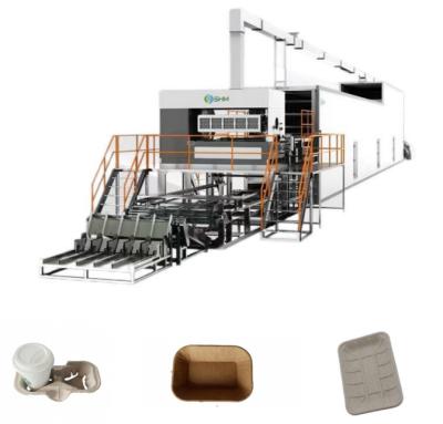China Coffee Cup Tray Production Line High Speed Paper Cup Carrier Making Machine for sale