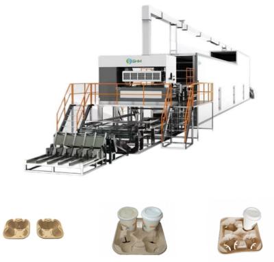 China Gevormd Pulp Coffee Cup Tray Machine Volledig Automatisch Sterk Duurzaam Te koop