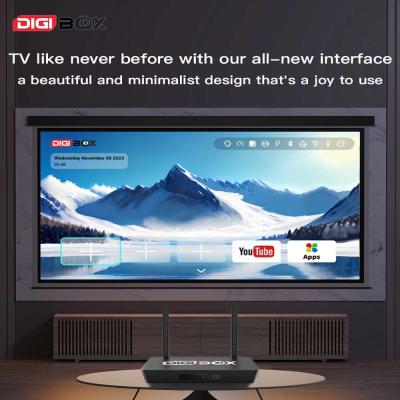 China Smart Android TV Box Android 12 Voice afstandsbediening Digibox Smart Te koop