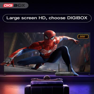 Cina Android 12 Digibox Smart TV Controllo vocale 4 porte USB Dolby 2.1 Audio in vendita