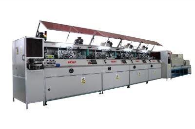 China 4 Color 4 Station 2400pcs/Hr Multicolor Screen Printing Machine 350x250mm for sale