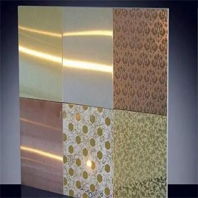 中国 Stainless steel color plate custom processing matte frosted 304 stainless steel decorative plate 販売のため