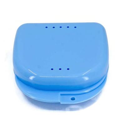 China Colorful Orthodontic Denture Cleaner Container For Mouthguards for sale