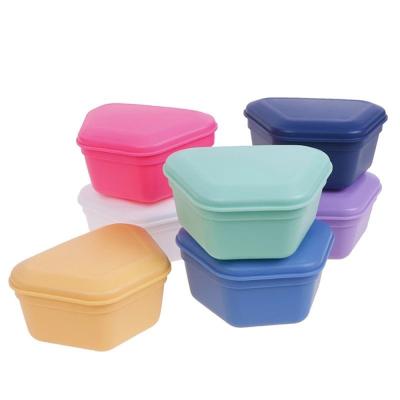 China Colorful Durable Dental Denture Box For False Teeth Oral Tooth Care for sale