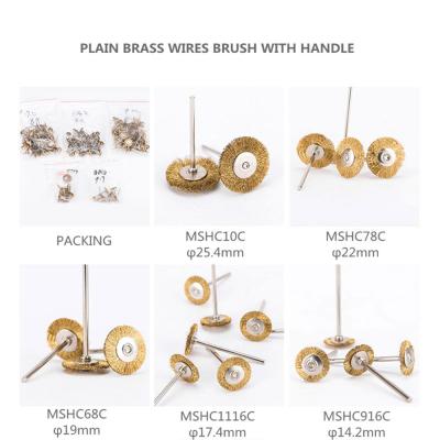 China Plain Brass Wires Dental Polishing Kit Brush With Multi Sizes OEM for sale