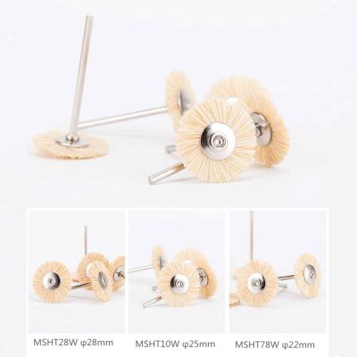 China Plain Tree Wires Dental Polishing Kit Brush With 28mm 25mm 22mm Diameter for sale
