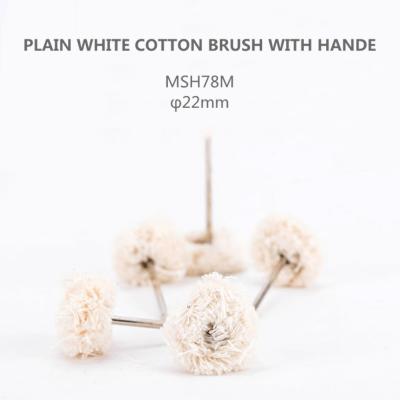 China Plain White Cotton Dental Polishing Brush For Polishing Precious Metal Acrylic Surfaces for sale