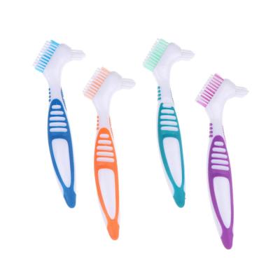 China Double Sided Denture Cleaning Brush Toothbrush Plastic Material CE Certified for sale