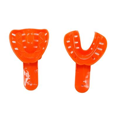 China Plastic Dental Impressions Trays Orange Blue Red Color For Child Teeth for sale