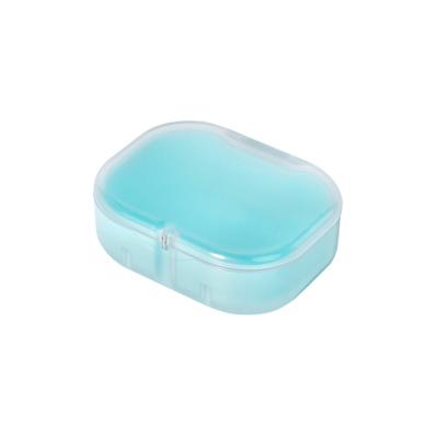 China Food Grade Silicone Dental Retainer Box Container Portable Small Size Square Shape for sale