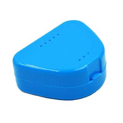 China Blue Denture Cup Holder , Denture Soaking Container For Mouthguard for sale