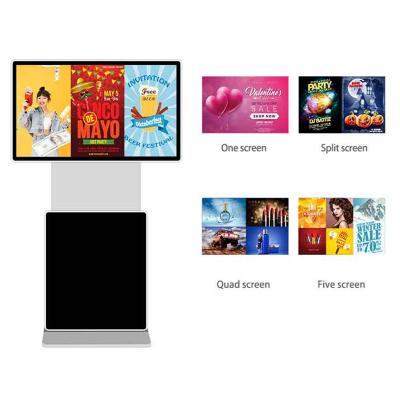 China 55 Inch Rotating Touch Screen Kiosk Display Lcd Advertising Vertical Interactive for sale