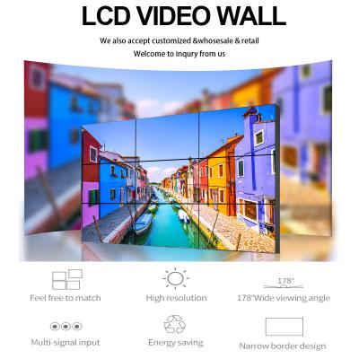 China 2x2 3x3 55 inch mutil splicing 4k advertising player screen narrow bezel 1.8mm/3.5mm display LCD Video Wall for sale