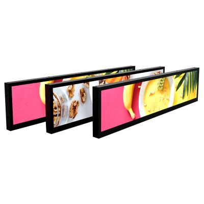 China CMS Integration Stretched Bar LCD Display Transform Digital Retail Advertising for sale