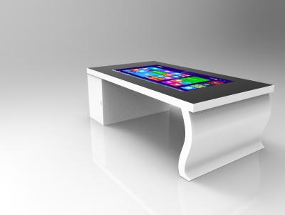 China 1080p Interactive Touch Screen Coffee Table White Shell Resolution 1920×1080 for sale