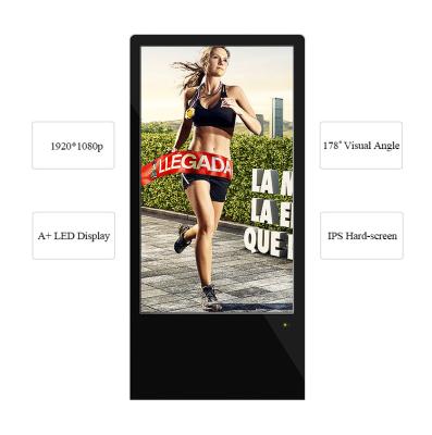 China 43 Inch Floor Standing LCD Advertising Display LED Touch Screen For Indoor Advertising for sale