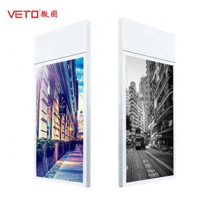 China De aluminio colgando la pantalla LCD ultra fina, lado del doble de la exhibición de la señalización del LCD Digital en venta