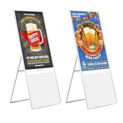 China 55 inch customize LCD 4k screen ultra thin portable digital signage for advertising for sale