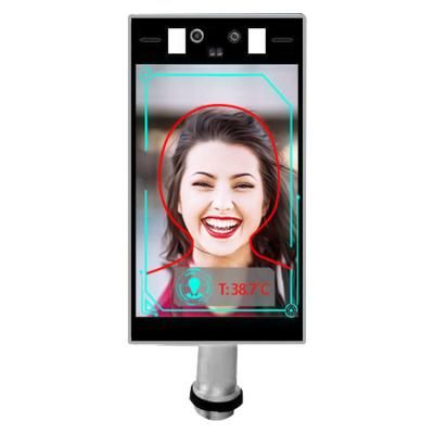 중국 HD 8 인치 LCD 스크린 얼굴 인식 온도 측정 몸 임시 직원 측정기 판매용