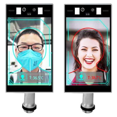 중국 8 인치 AI 지적인 적외선 온도 얼굴 인식 온도계 적외선 사진기 온도 측정 판매용