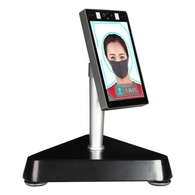China Metal Shell Face Recognition Temperature Measurement Non Contact Access Control System for sale