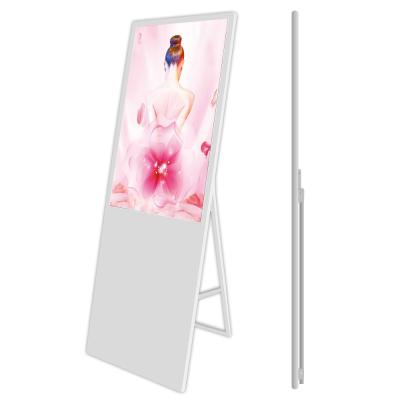 China Piso flexible portátil que coloca la pantalla de la publicidad de Flodable LCD del pedazo de la señalización 24 de Digitaces en venta