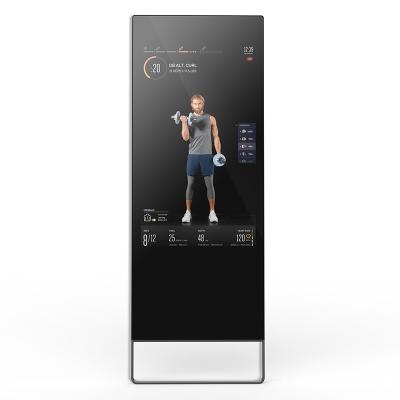 China 43 inch touch screen media player magic interactive android Fitness gym workout smart mirror advertising for sale