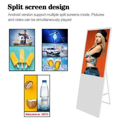 China Floor Stand LCD Sign menu rotation Portable LCD Billboard USB2.0 for sale
