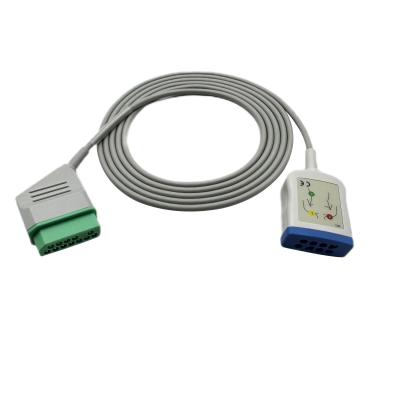 China Compatible Nihon Kohden Ekg Trunk Cable Jc-906pa 6 Lead To 12 Pin Connector for sale