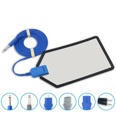 China Diathermy Reusable ESU Grounding Pad Negative Return Electrode With Cable for sale