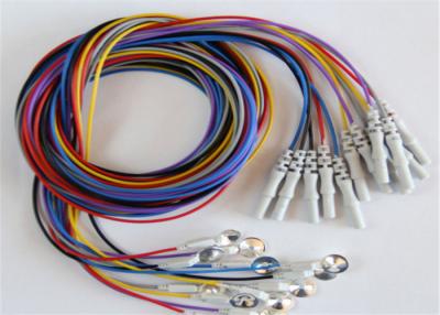 China Colorful Eeg Electrode Cap With Colorful Eeg Lead Wires 10pcs / Set for sale