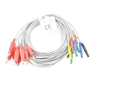 China TPU Material Eeg Wires , Din 1.5 Diameter Electrodes Used In Eeg 1.2m Length for sale