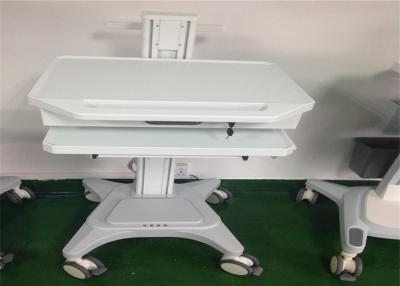 China Medical Working Station Patient Monitor Stand Hydraulic Laptop Computer Cart for sale