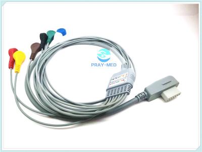 China DMS 3m Length ECG Electrode Cable 7 Leads With One Year Warranty 4mm Diameter for sale