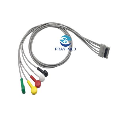 China TPU Jacket BTL-08 5 Lead Holter Ecg Cable 102cm For 12 Channel for sale