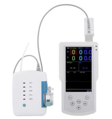 China Monitor Handheld MG1000 do gás da anestesia da classe II de SpO2 ETCO2 à venda