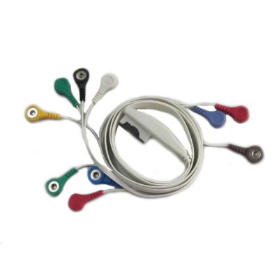 China MORTARA Ecg Holter Cable 10-Lead For H12 H12+ X12  9293-017-51 for sale