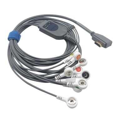 Chine Fils de l'avance 1.1m Ecg d'ECG 10 pour le connecteur intelligent de Holter Recording System HDMI à vendre