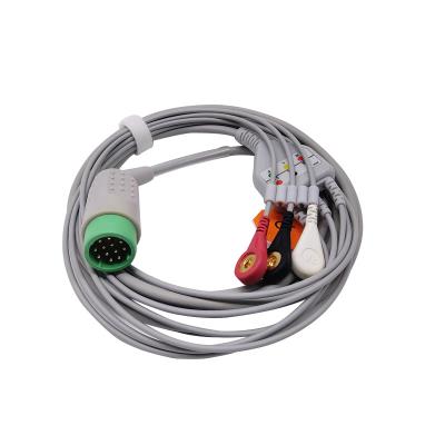 China Lifepak ECG Patient Cable 12 Pin Connect TPU Jacket11110-000029 for sale