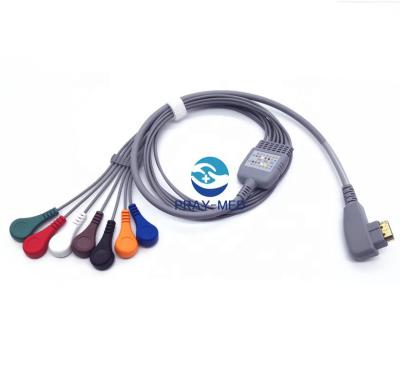 China DMS HDMI 1.1m 7 Lead Ecg Cable TPU Jacket DMS300-4A DMS300-3A for sale