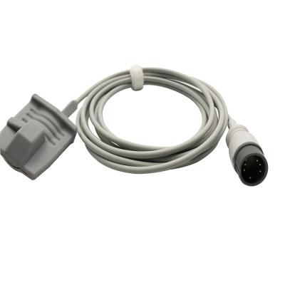 China Zoncare Hwatime Cable Adult spo2 Sensor round 6-pin connector 3m TPU for sale