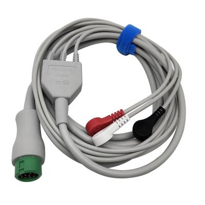 Китай Leadwire кабеля EA6232B ECG терпеливый сразу соединяется с щелчковым концом продается
