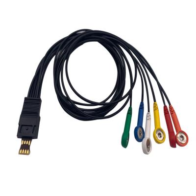 China 4.0mm TPU 4/6 Lead Schiller Ecg Cable For MT101 MT-200 Ecg Holter for sale