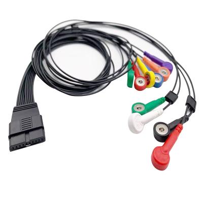 China Holter ECG Cable TPU 1.2m 10 Leads for Schiller MT-200 MT-101 for sale