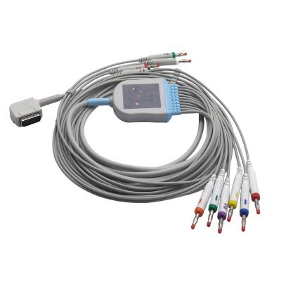 China Kenz 108/109 cables y Leadwires, cable paciente de Ecg de Ecg con el plátano/el dinar 3,0 en venta