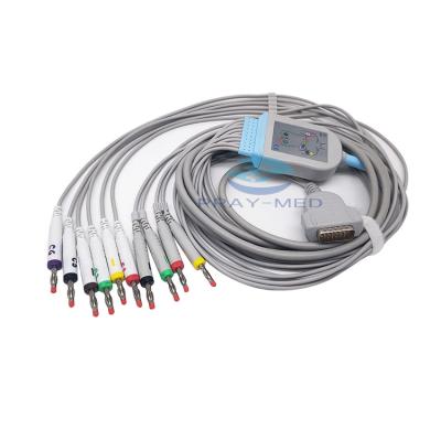 China GE Marquette EKG Cable 10lead With Banana 4.0 2029893 001 With TPU for sale