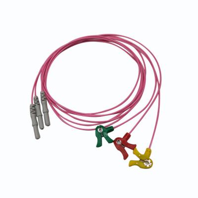 China 3Lead 5Lead Din Type IEC AHA ECG Patient Cable TPU Jacket Leadwire for sale