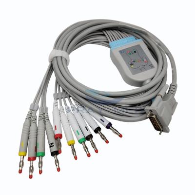 Chine Diamètre du connecteur mâle Du DB 15 de câble d'électrocardiogramme de l'avance AT3/CS100 10 de Schiller 5.0mm à vendre